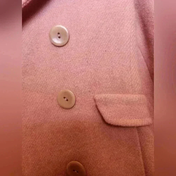 Nili Lotan Handwoven 100% Wool Pink Button Up Blazer Women’s Size 4 - Picture 7 of 15